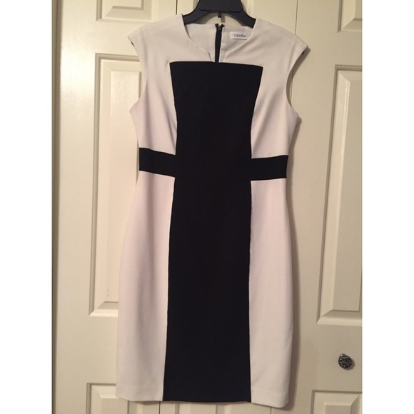 Calvin Klein Dresses & Skirts - NWOT! Black and white Calvin Klein business dress